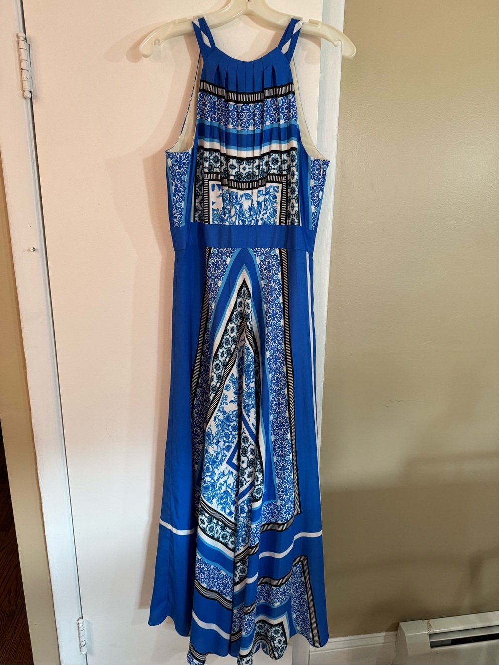 eliza j blue maxi dress | Dresses | Eliza J And White Printed color:Black & Beige